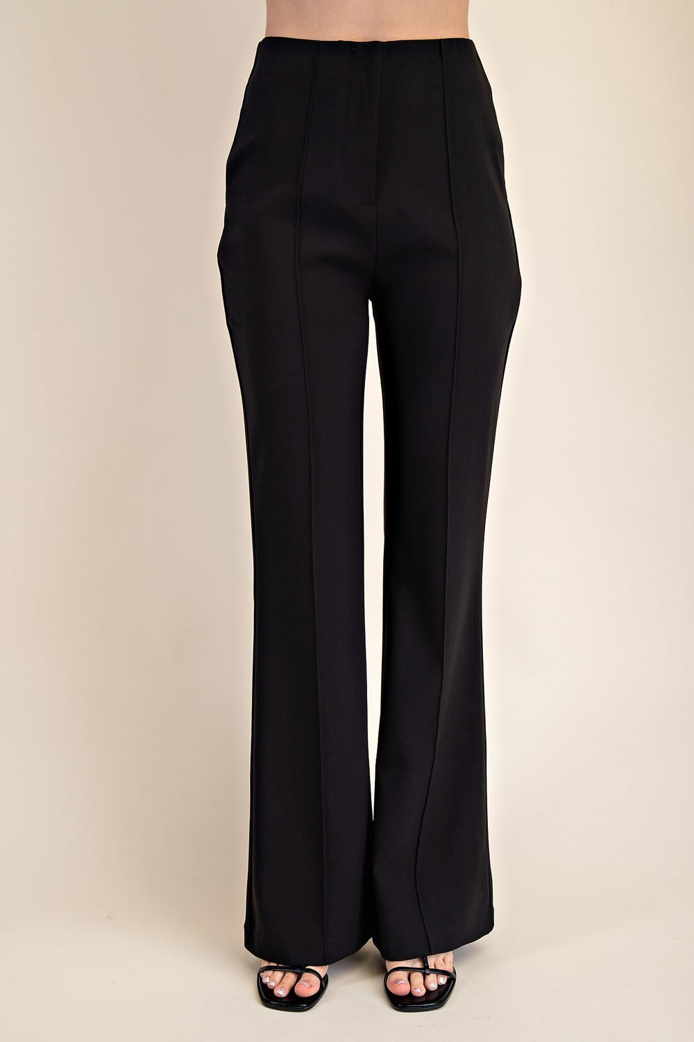 Flared High-Waisted Pants