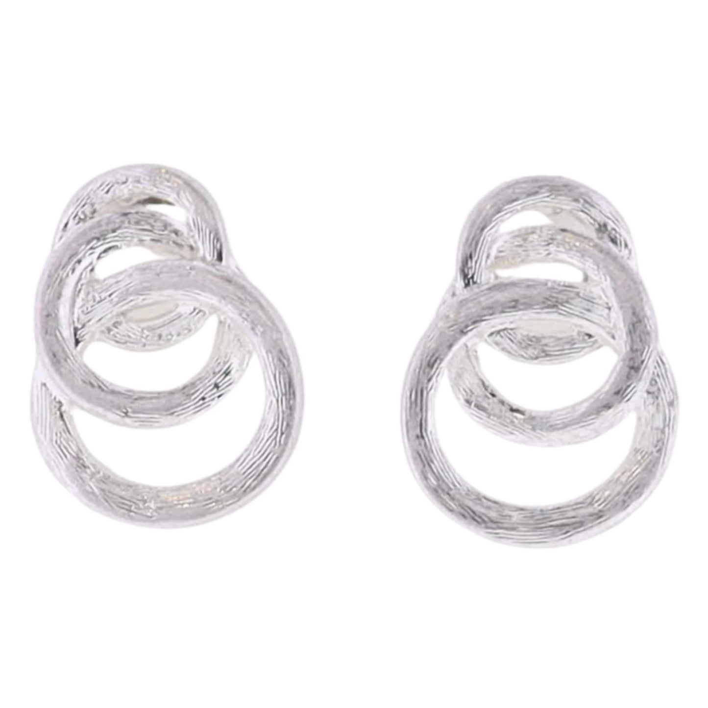 Silver Multi Looped Circles Earring