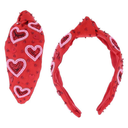 Red Heart Knotted Headband