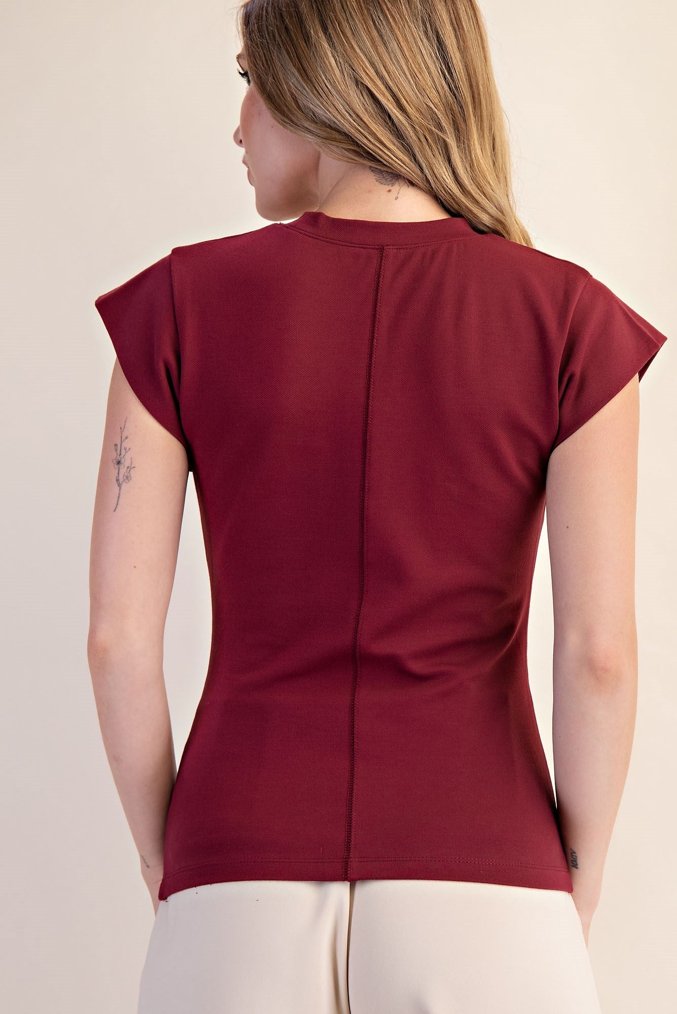 Rustic Gathered Knit Top