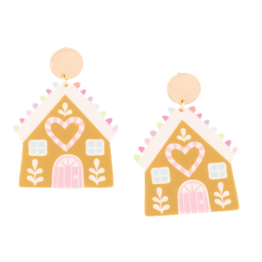 Earrings Gingerbread House