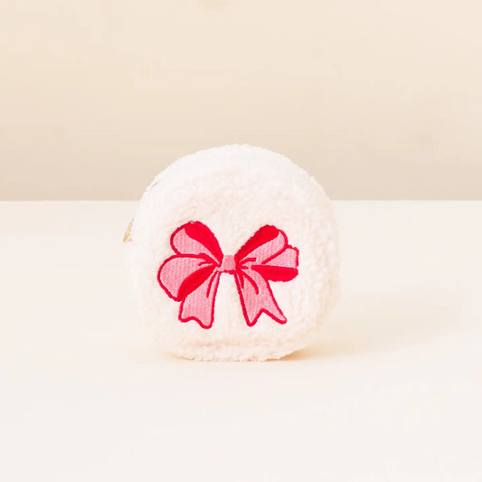 Circle Teddy Pouch - Bow