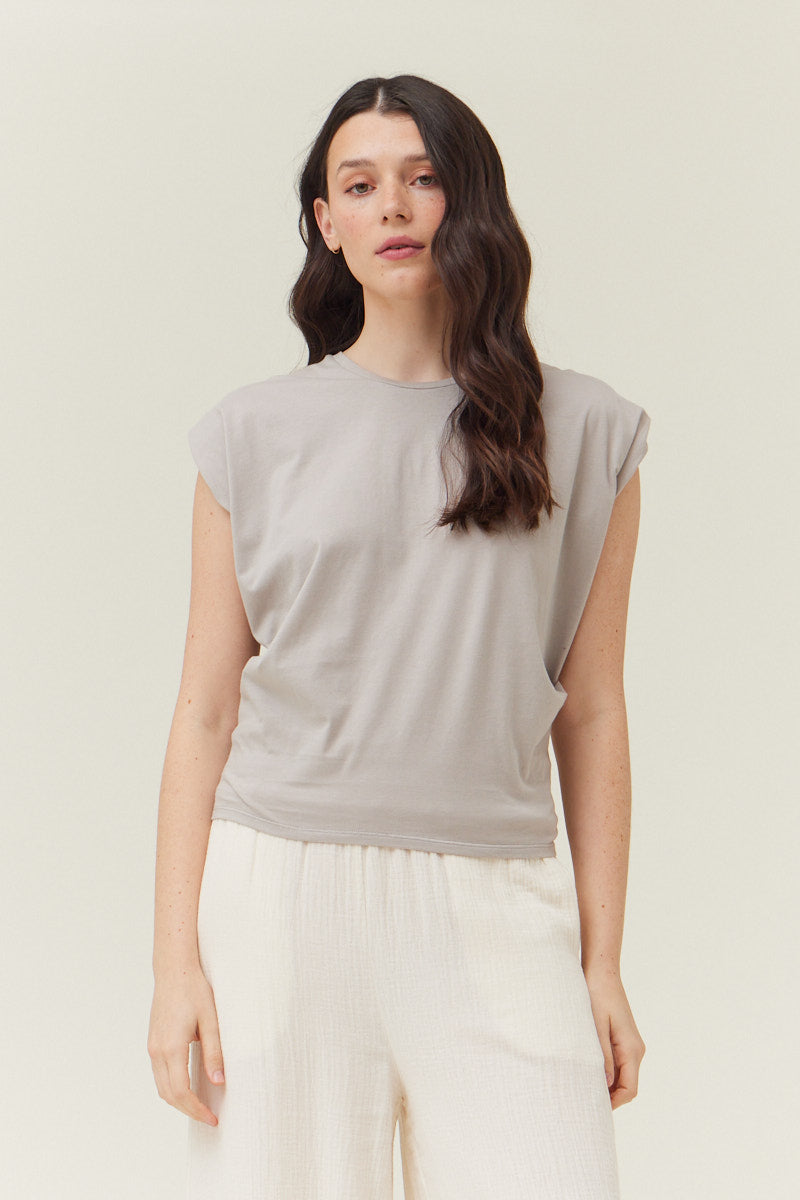 THIN COTTON JERSEY TOP