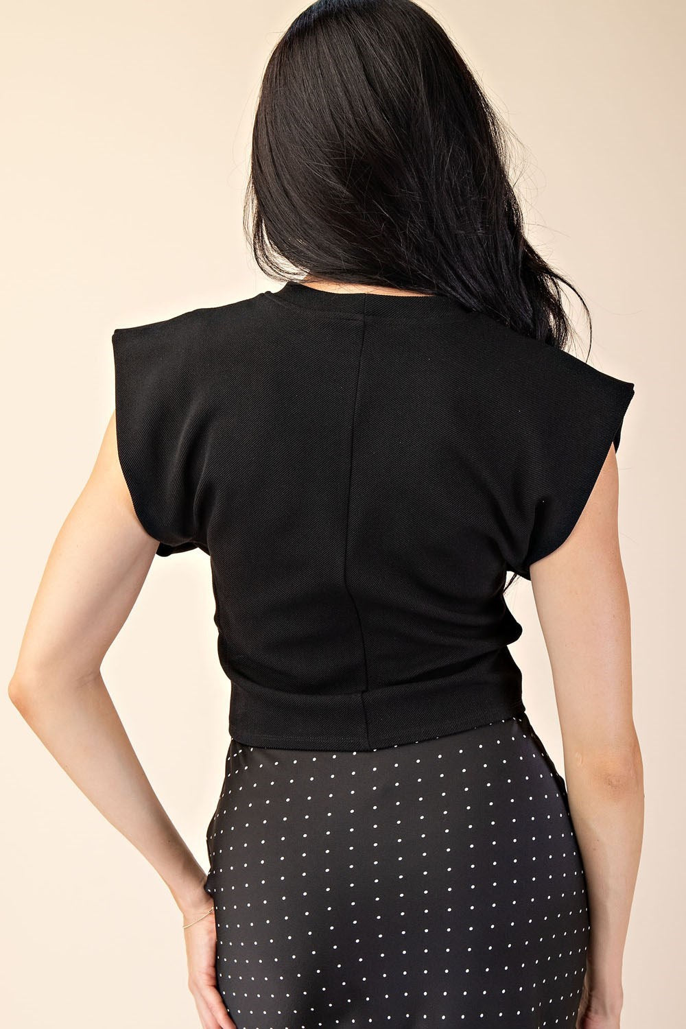 Brown Round Neckline Corset Style Top