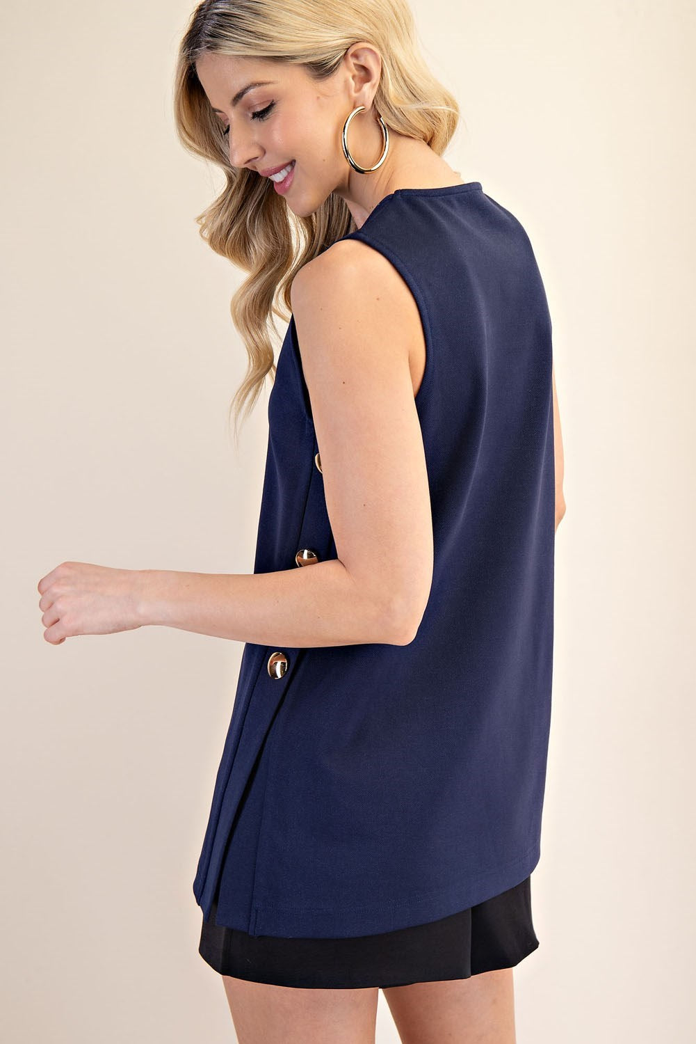 Side Buttons Oversize Top