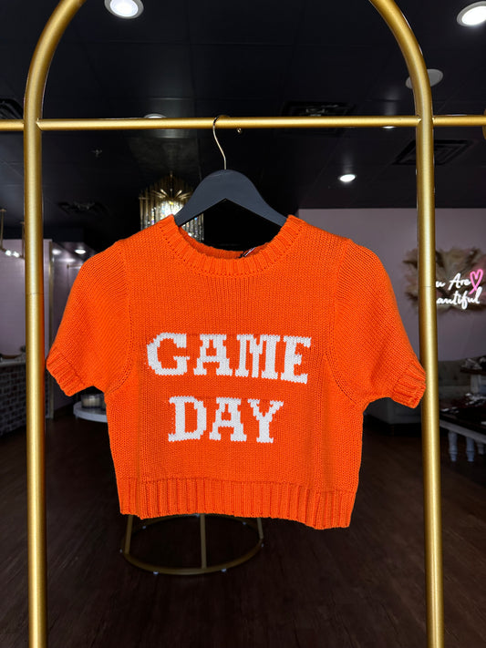 Game Day Cropped Sweater Top