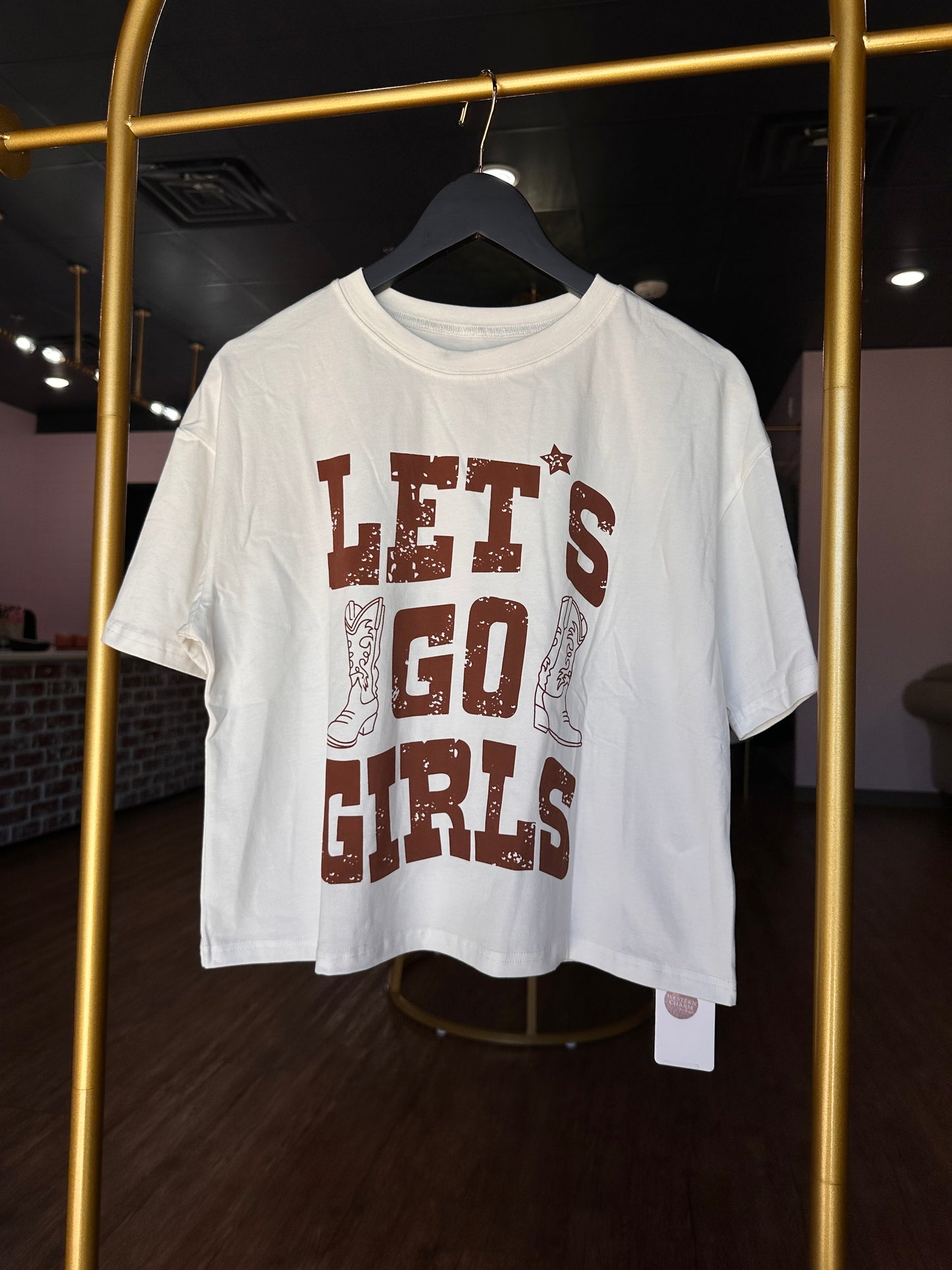 Lets Go Girls White Tee