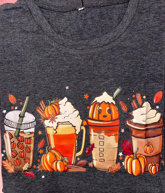 Pumpkin Latte Halloween T-shirt