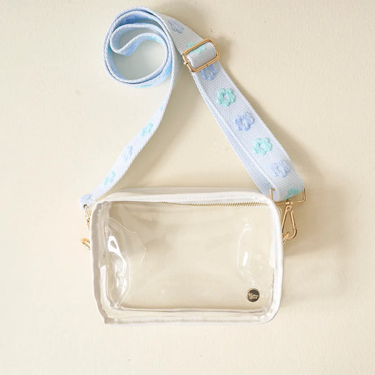 Clear Crossbody Bag- Blue