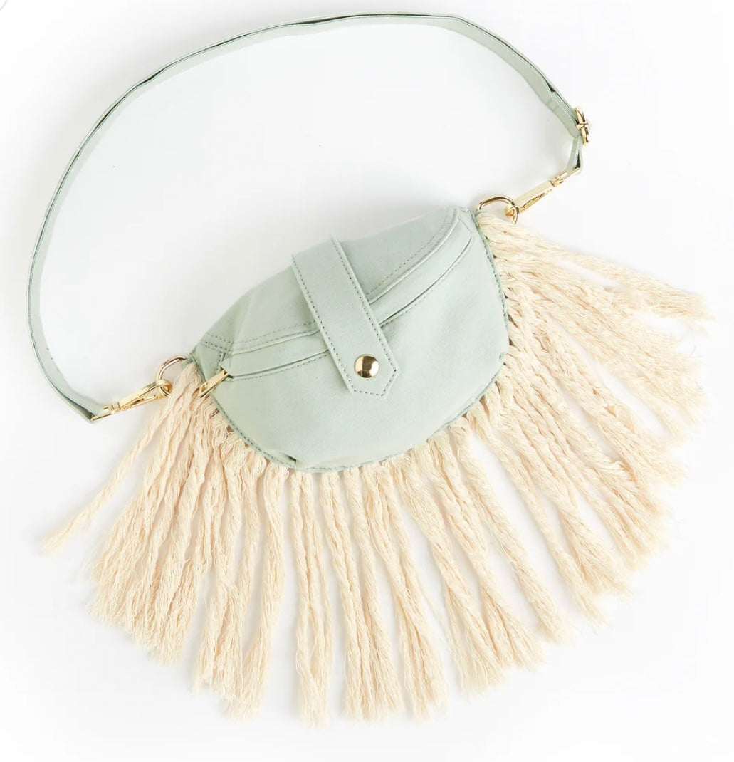 Cotton Linen Fringe Fanny Pack