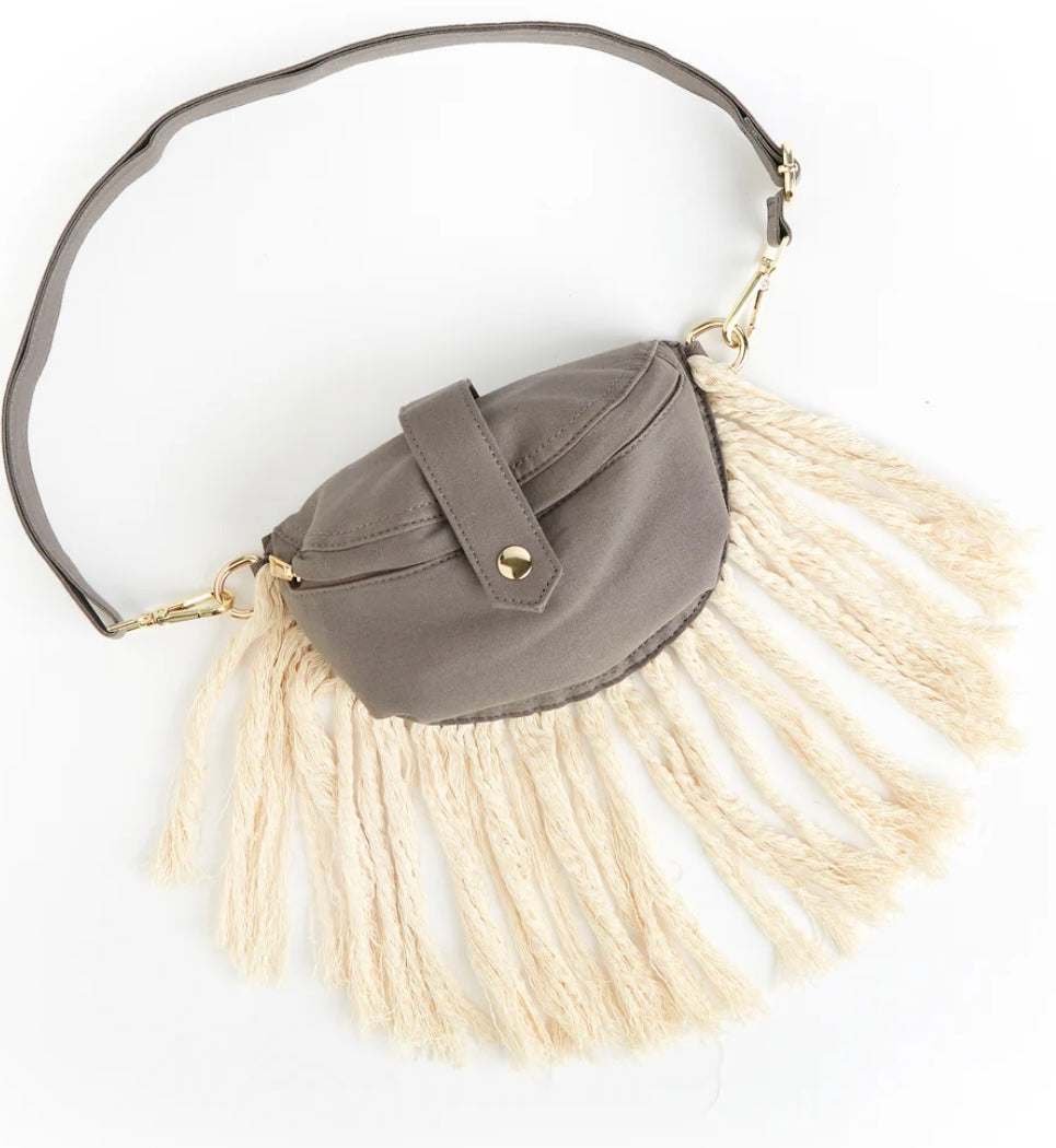 Cotton Linen Fringe Fanny Pack