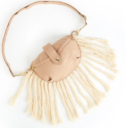 Cotton Linen Fringe Fanny Pack