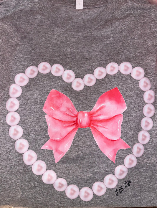 Pearls & Bow Long sleeve shirt