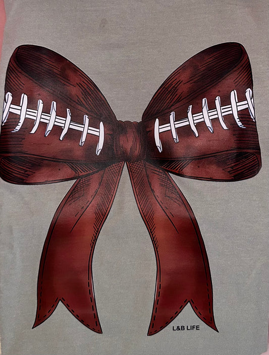 Football Bow T-shirt