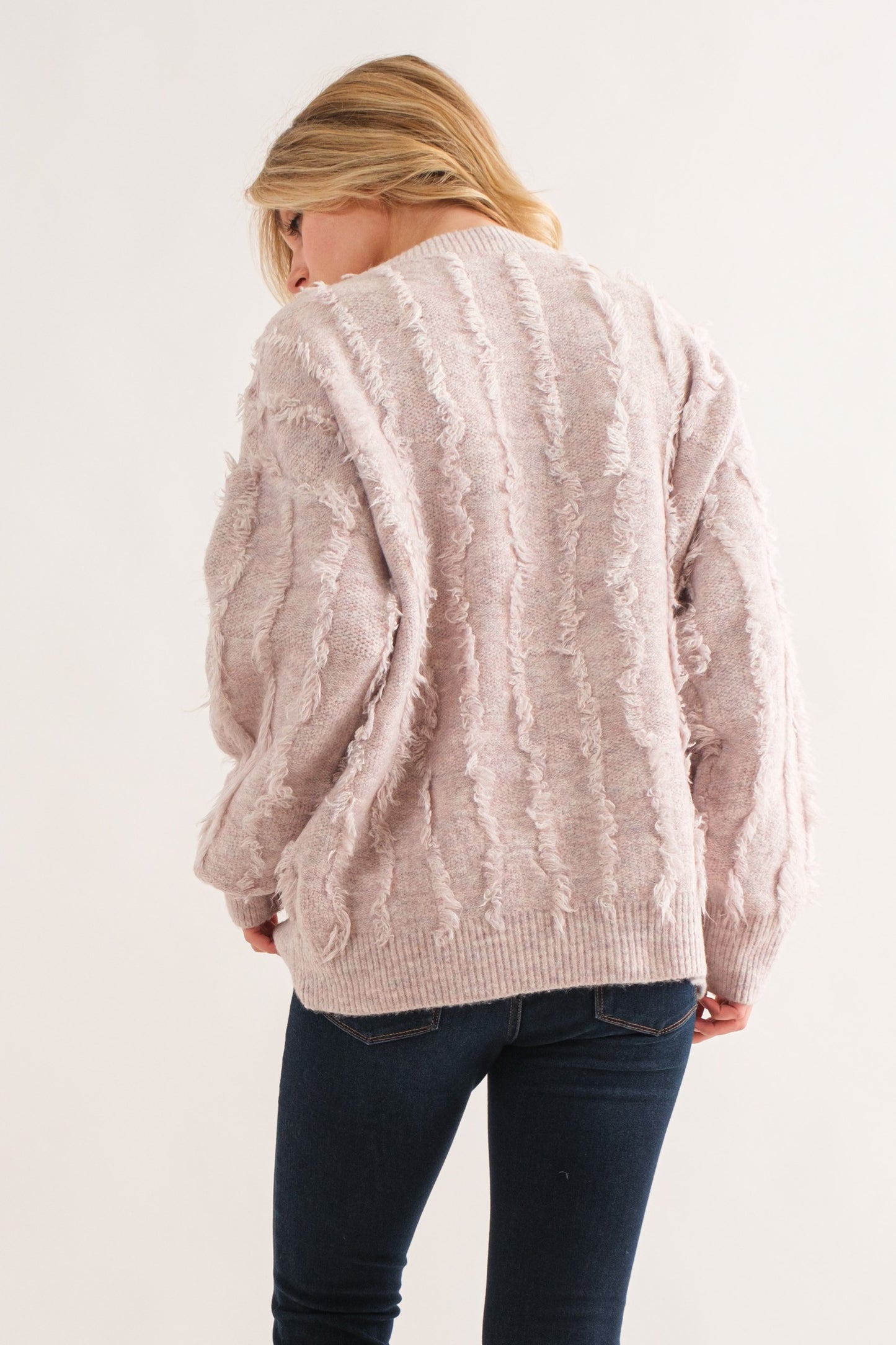 Fringe Detail Pullover Sweater