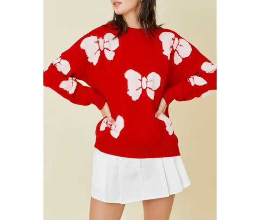 Red Bow Sweater