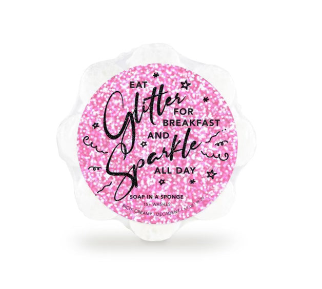 Eat Glitter and Sparkle All Day Soap in a Sponge