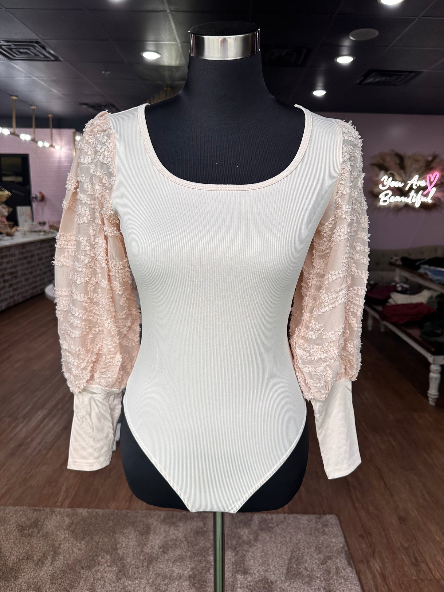 Puffy Sleeve Bodysuit