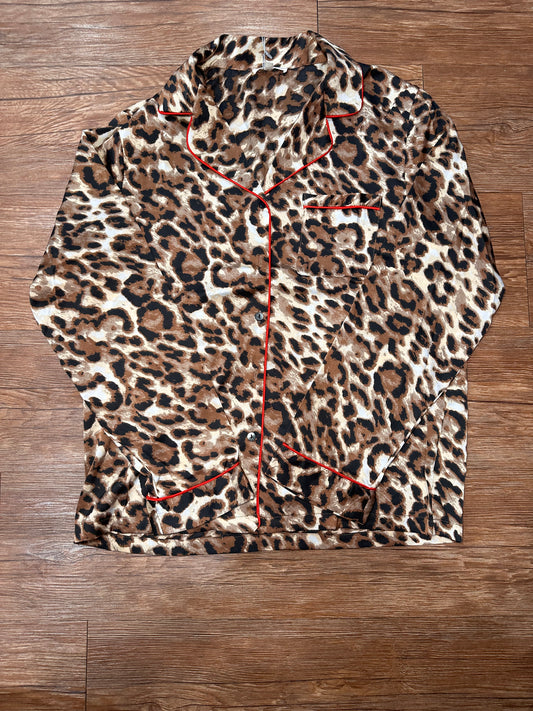 Leopard Pajama Top