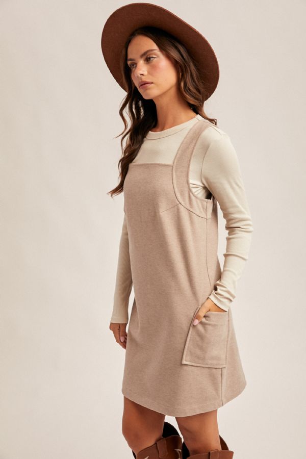 Woven Pinafore Dress