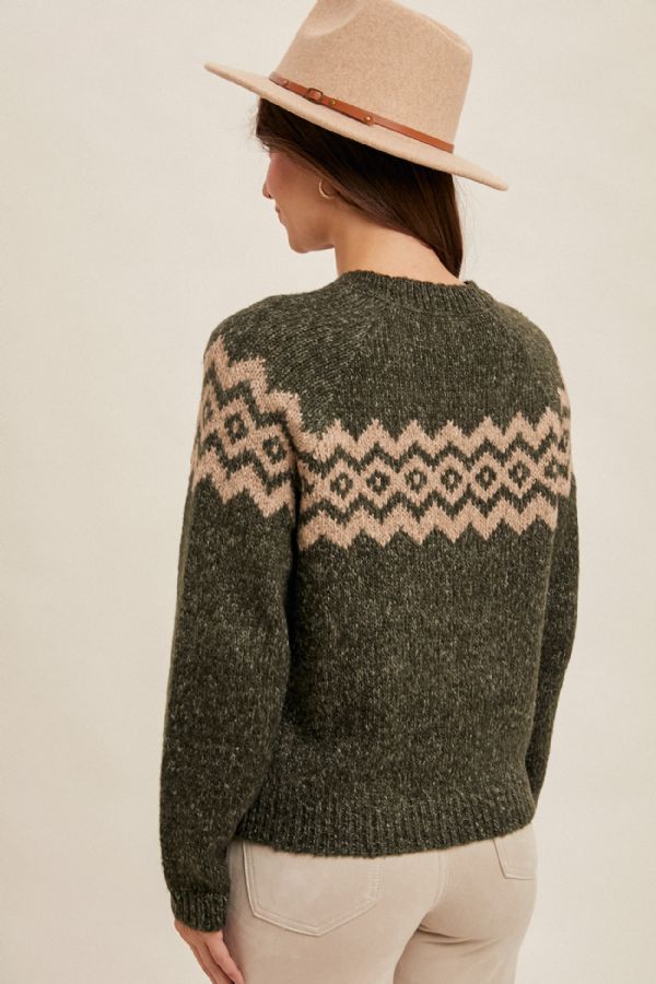 Patterned Knit Sweater